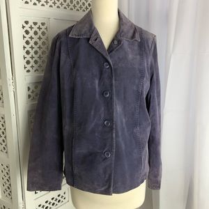 Pendleton Suede Purple Jacket Size Medium Petite